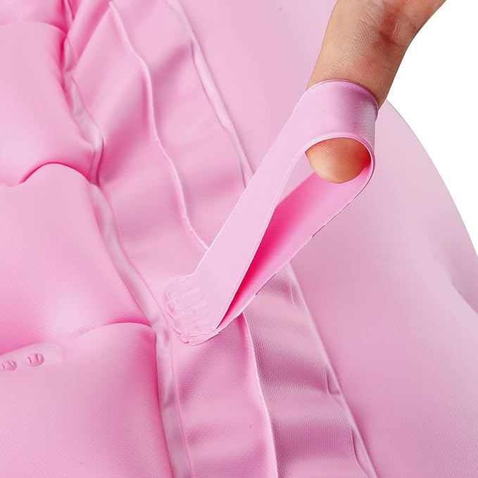 PandaEar Baby Inflatable Bathtub, Portable Travel Baby Infant Bath Tub Toddler Bathtub with Air Pump, Foldable Non-Slip Shower Basin Mini Air Swimming Pool for Newborn (Pink)