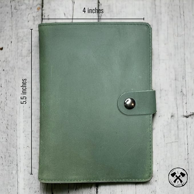 Genuine Leather Passport Holder Compatiable with and Moto Tag Wallet for Men and Women RFID Blocking for Secure Traveling and Documentation Organizer (Green)