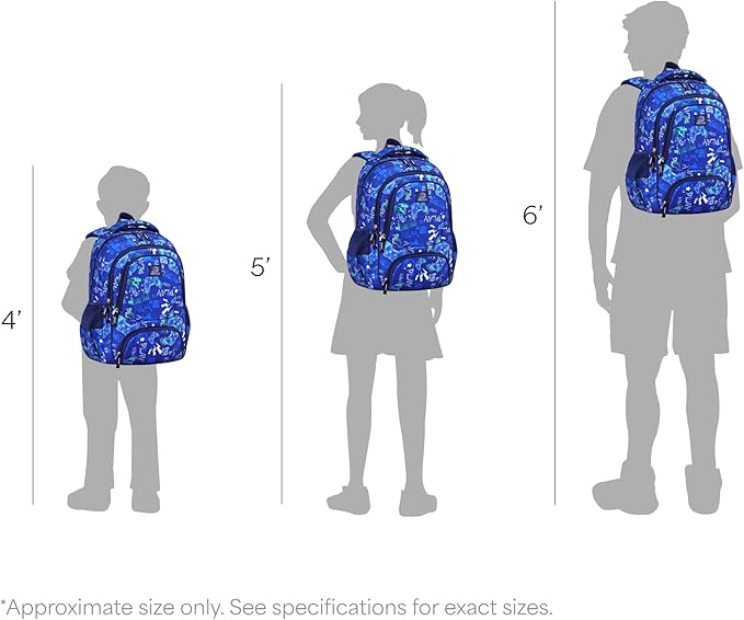 Primary School Backpack | Doubleday Collection for Boys | 17" Gamer Blue Design | Perfect for Teens