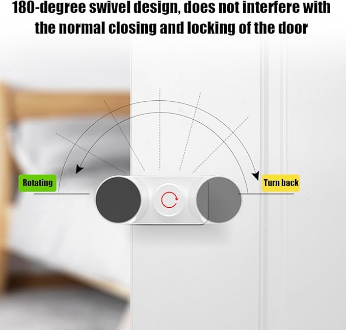Kytasryl Door Pinch Guard, Baby Proofing Door Stoppers with 180° Rotating Self Adhesive Base, Children Anti-Pinch Door Stopper, Keep Finger Safe (6 PCS)