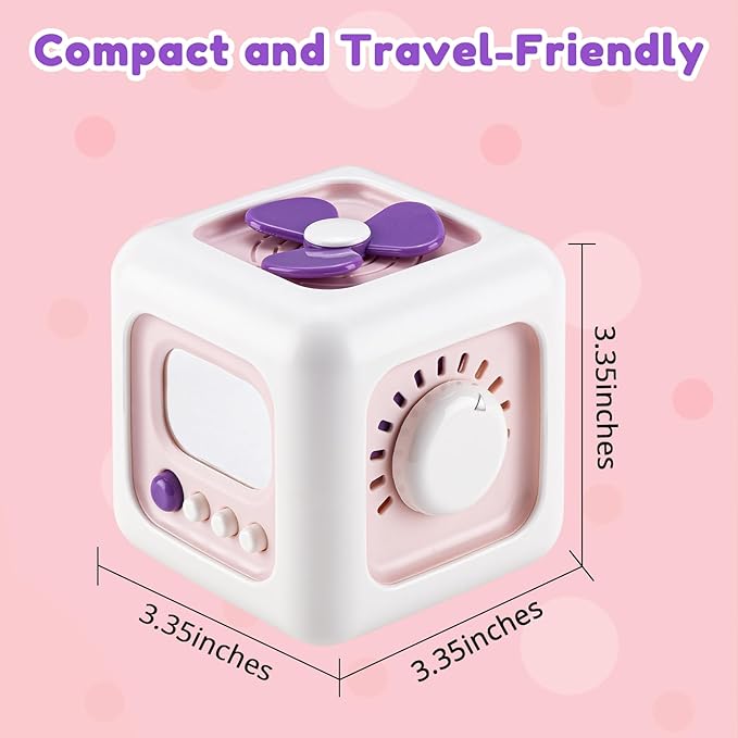 Busy Cube Toys for 1 Year Old Girl Gifts, Montessori for Baby Girl, Travel Sensory Toys for Toddlers 1-3, Learning Fine Motor Skills| 1st Birthday Girl Gifts 12 Months +