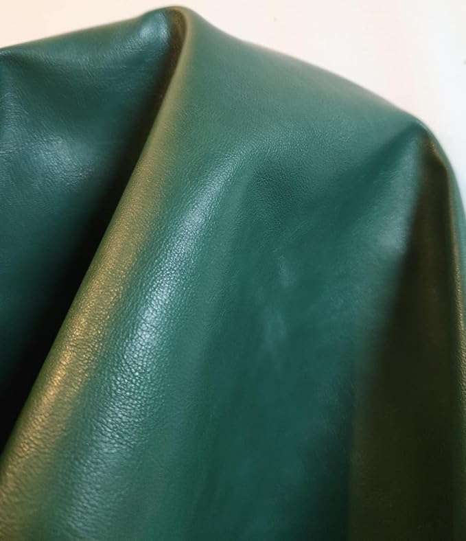 NAT Leathers | Hunter Green Soft Faux Vegan Leather PU | 4 Yards Cut by The - Image 2