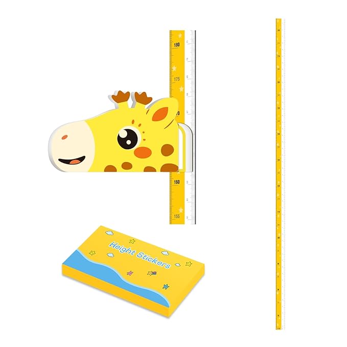 Kids Growth Chart Height Measure Wall Decal Animal Alphabet Stickers Giraffe Design Removable Wall Decorations