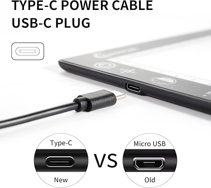 Light Box Drawing Pad A3, Dimmable 3 Brightness and Colour Temperature with Type-C Charge Cable and Brightness Adjustable for Artists, AnimationDrawing, Sketching, Animation, X-ray Viewing (A3-STK)