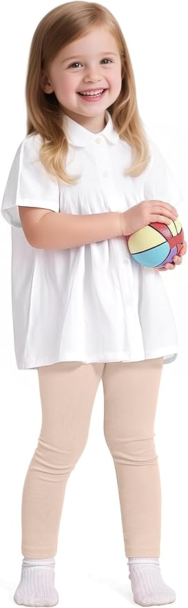 Witwot 3 Pack Baby Girls Leggings Toddler Kids Soft Cotton Pants Size 18M-5T