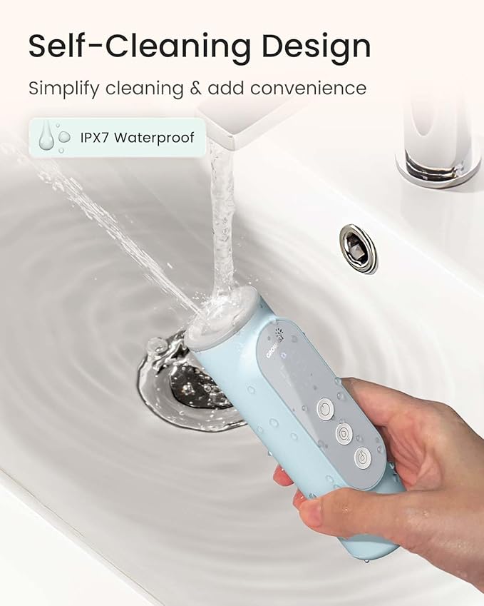 GROWNSY Nasal Aspirator for Baby, Upgraded 5 Suction Levels Baby Nose Sucker, IPX7 Waterproof Electric Nose Suction for Baby, Booger Sucker for Toddlers with Music & Light Functions (Blue)