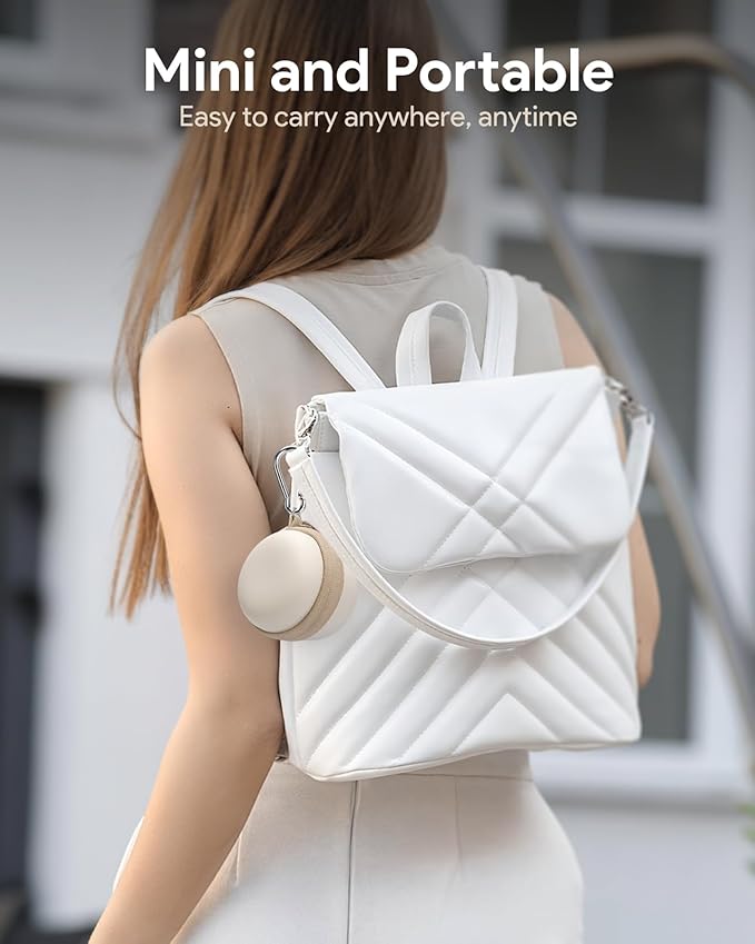 Carrying Case for Babelio White Noise Machine, Mini Sound Machine Protective Compact Traveling Storage Bag, Scratches Shockproof Waterproof (Only Case) (Beige, S)