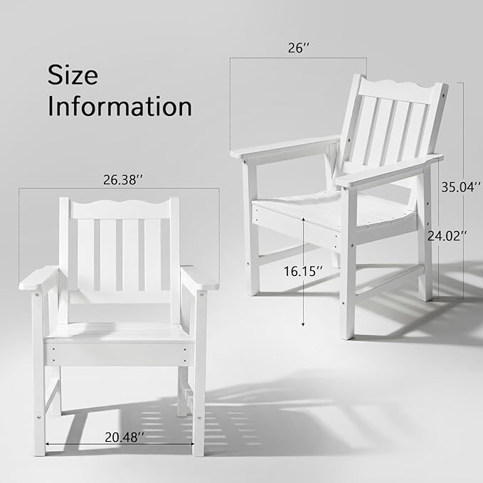 Stoog 3 Pieces All-Weather Patio Furniture Set, Include 2 Outdoor Chairs and 1 - Image 6