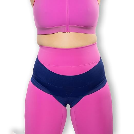 Patented Women’s Pelvic Floor Orthotic Support Belt ― Uterus Pain Relief Girdle for Dropped Bladder, Vulvar Varicosities, Postpartum Recovery, SPD | High Waist - Sapphire Blue (XL)