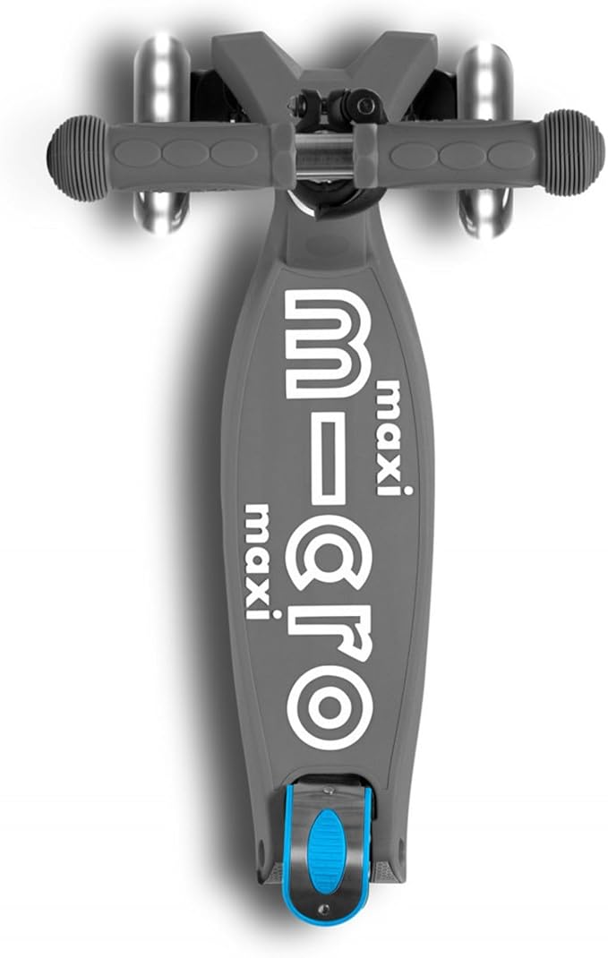 Micro Kickboard - Maxi Deluxe Foldable LED - Three Wheeled, Lean-to-Steer, Fold-to-Carry Swiss-Designed Micro Scooter for Kids with Motion-Activated Light-Up Wheels for Ages 5-12