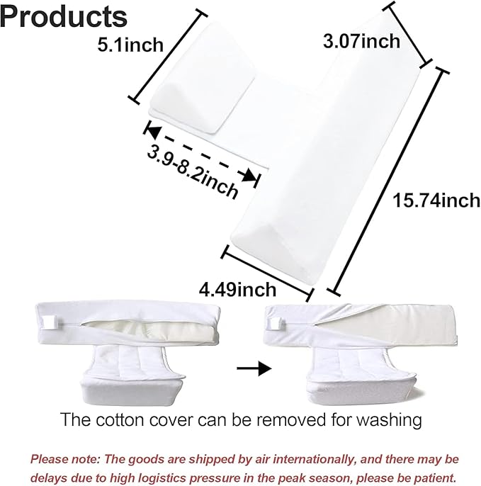 Baby Side Sleeper Wedge Removable Washable Breathable and Adjustable Pillow