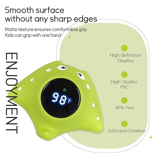 Baby Bath Water Thermometer - Floating Safety Toy for Bathtub With Temperature Warning - Room Thermometer for Infants, Toddlers, Girls, Boys, Newborn Kids