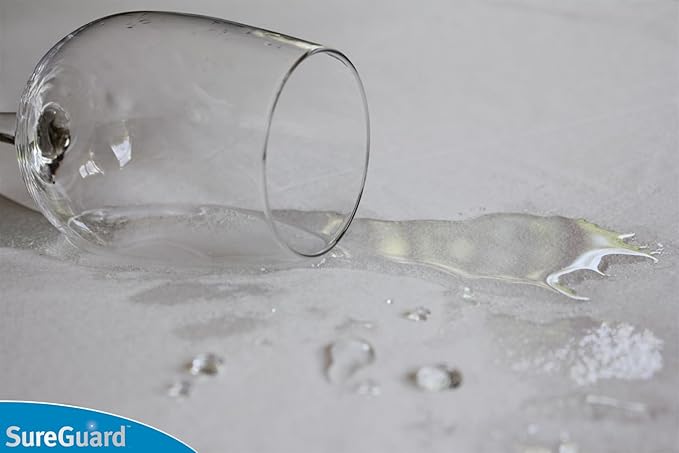 SureGuard California King Mattress Protector - 100% Waterproof, Hypoallergenic - Premium Fitted Cotton Cover - Smooth