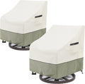 Outdoor Swivel Rocker Chair Cover 2 Pack, Patio Swivel Chair Covers by LSongSKY