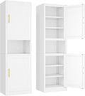 Ckzbx Tall Narrow Storage Cabinet 66.93" H Tall Bathroom Cabinet Metal Pantry by Ckzbx