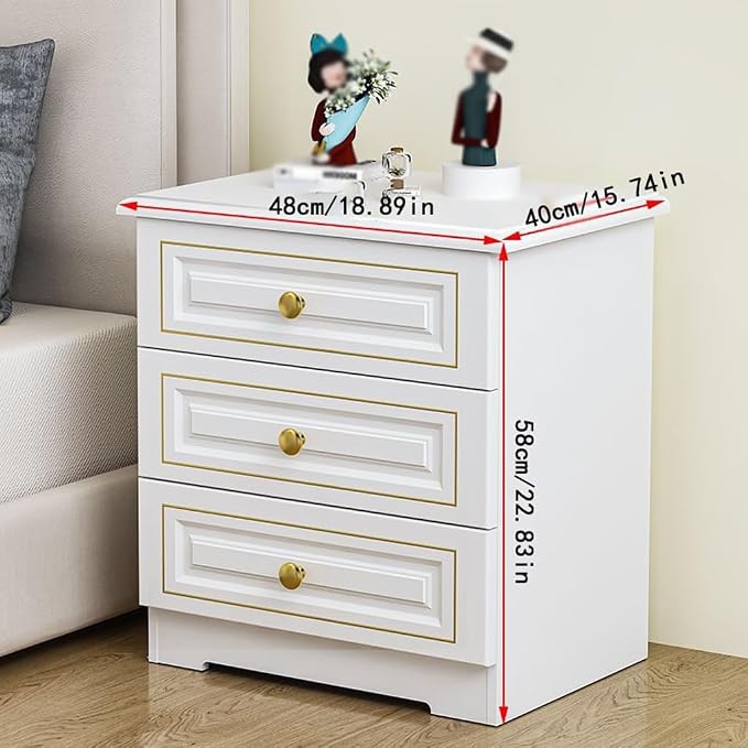 Bedside Table Light Luxury Solid Wood Bedside Table, Simple Home Storage Cabinet - Image 2