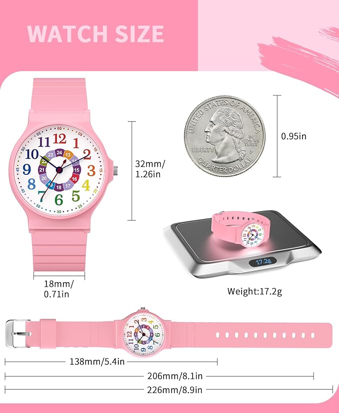 Kids Analog Watch Boys Girls, 30M Waterproof, Sports Watch for Boys, Easy to Read Children's Thin Dial Wrist Watches with Soft Band, for Ages 5-15 Kids Great Birthday Gifts Christmas Day