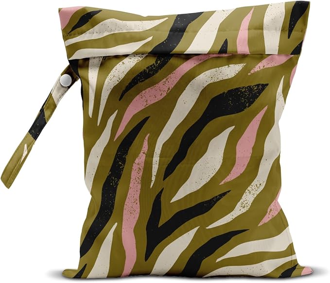 Wet Bag, Wet Dry Bag, Wet Bag for Swimsuit, Travel, Beach, Pool, Diapers, Dirty Yoga Gym Clothes, Makeup Bag, Waterproof Tropical Palm Leaves Decor Jungle Palm Leaf Favors