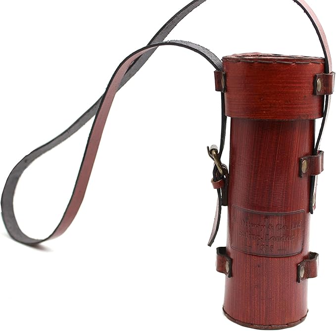 Pirate Brass Telescope – 25x30 Spyglass Monocular for Kids & Adults, Vintage Collapsible Brass Scope for Hiking, Travel, Nautical Decor – Handheld Pirate Telescope with Glass Optics