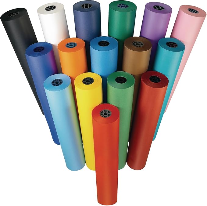 Colorations Dual Surface Paper Roll Classroom Supplies for Arts and Crafts Black (36" x 1000') (Item # DSBK)