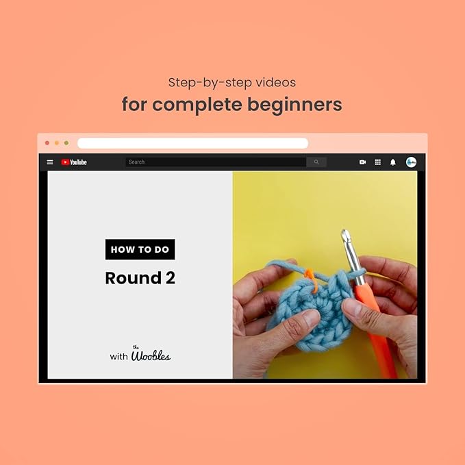 The Woobles Crochet Kit for Beginners - Easy Arts and Crafts Knitting & Crochet Animals Kit As Seen On Shark Tank - Kiki The Chick