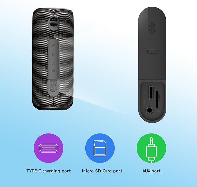 Portable Bluetooth Speaker, 30W 360° Surround Sound IPX7 Waterproof Wireless Golf Speakers,Outdoor Loud TWS Speaker,for Beach,Party,Camping Gift,8H Playtime