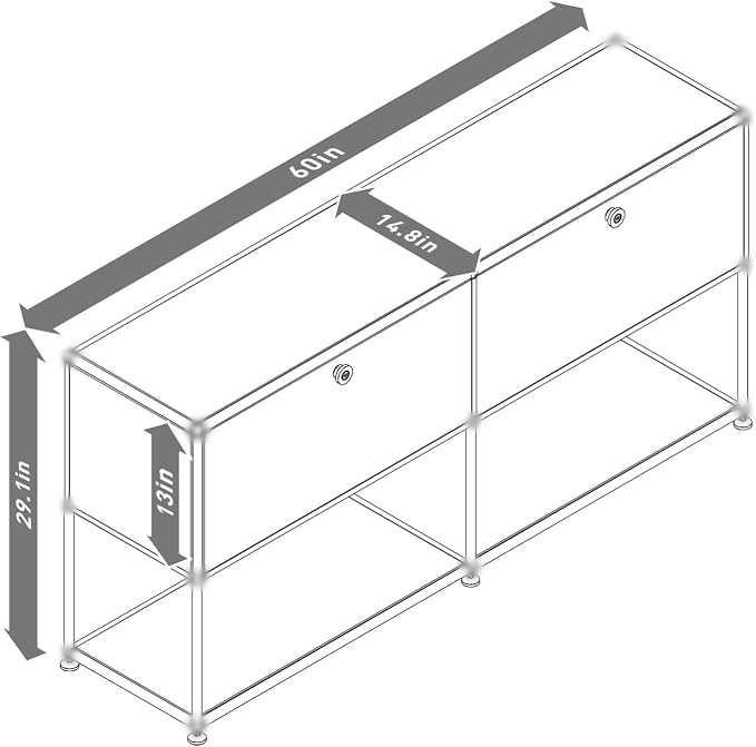 Modern Storage Cabinet Yellow F Versatile Free-Standing Organizer - Image 6