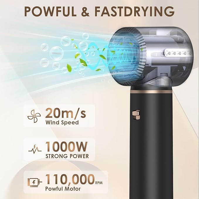 Blow Dryer Brush 5 in 1, Multi Ionic Hair Dryer Brush Set, Auto Air Wrap Hair Styler with 3 Temperature, Powerful Hair Styling Tools Set for Fast Drying, Curling, Straightening & Smoothing