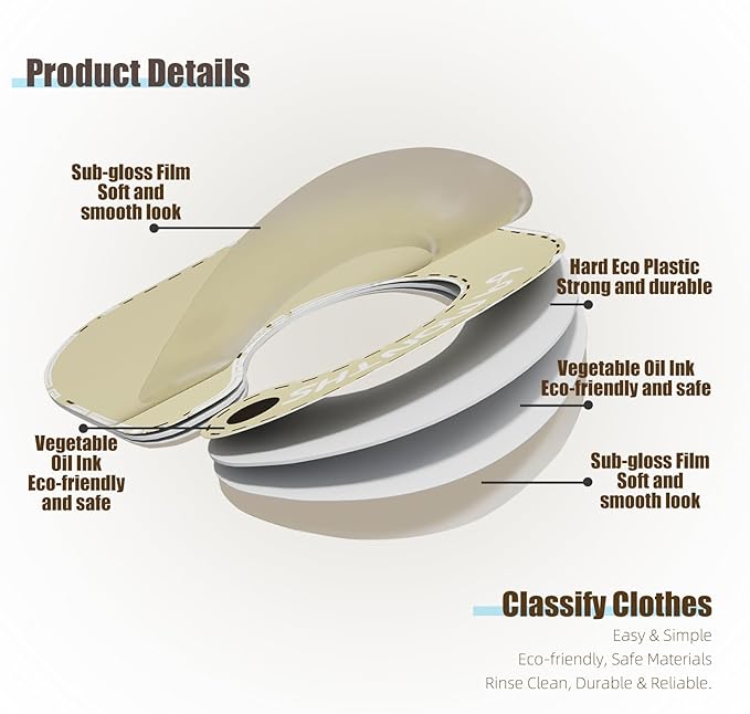 Baby Closet Dividers (Set of 8), Baby Hanger Dividers for Infant to Toddler, Nursery Organization for Clothes, Girl & Boy Closet Organizers