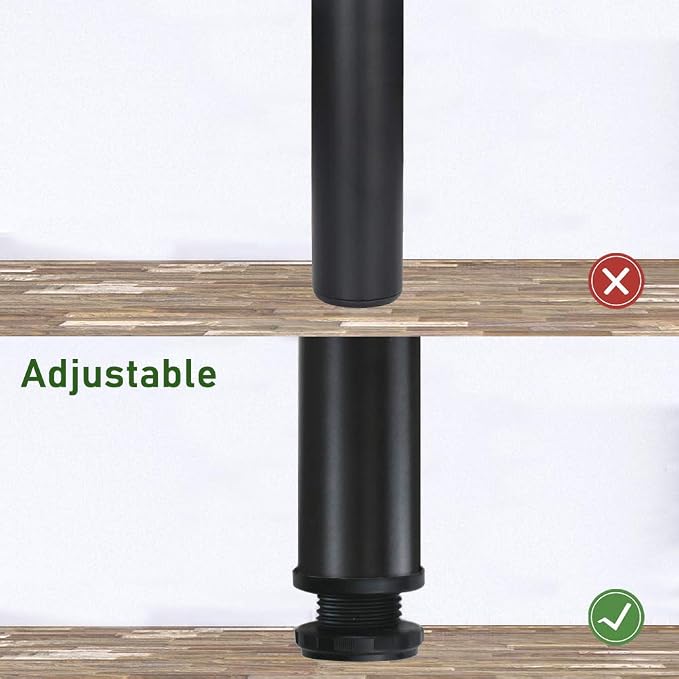 QLLY 32 inch Adjustable Metal Desk Legs, Heavy Duty Furniture Table Legs - Image 4