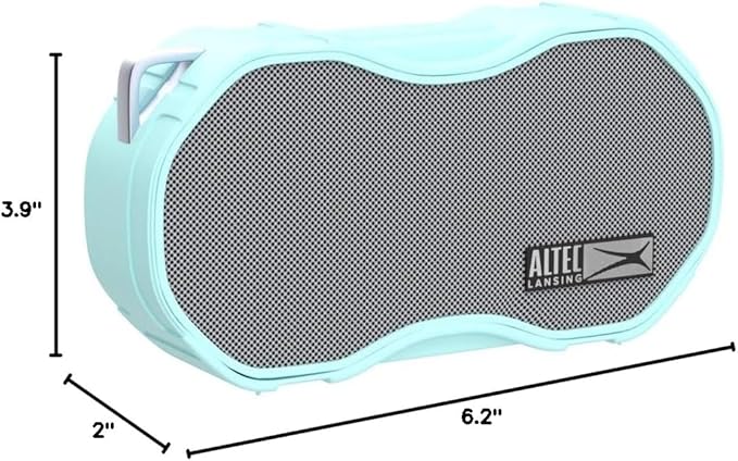 Altec Lansing Baby Boom XL - Waterproof Bluetooth Speaker, Wireless & Portable Speaker for Travel & Outdoor Use, Deep Bass & Loud Sound, 1 Pack, Mint