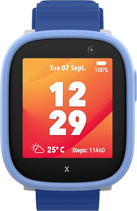 XPLORA X6 Play - Watch Phone for Children (4G) - Calls, Messages, Kids School Mode, SOS Function, GPS Location, Camera and Pedometer – (Subscription Required) (Blue)