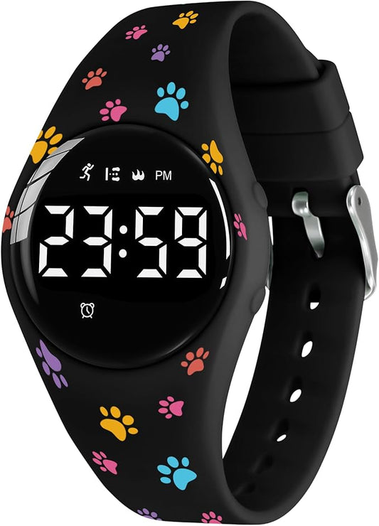 Kids Watches for Girls Boys Digital Sport Watch with Step Counter Pedometer Vibration Alarm Clock, No App Waterproof Fitness Tracker Kids Watch Boys Girls Teens Students Ages 5-16