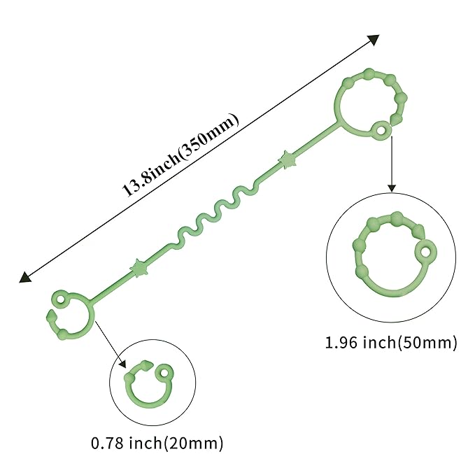 Toy Straps for Baby,RTMOK Silicone Setpacifier Clip,Applies to Car Seat Toy,Teether Toy,High Chair,Stroller Accessories,Baby Toy Clips,Cribs,Rocking Chair (Multicolored)