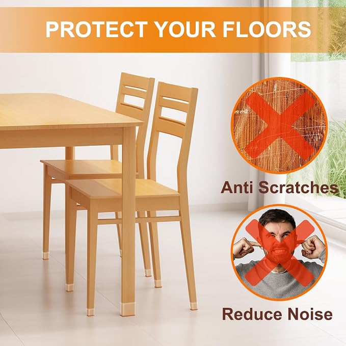 VIUME 24 Pcs Chair Leg Floor Protectors - Image 4