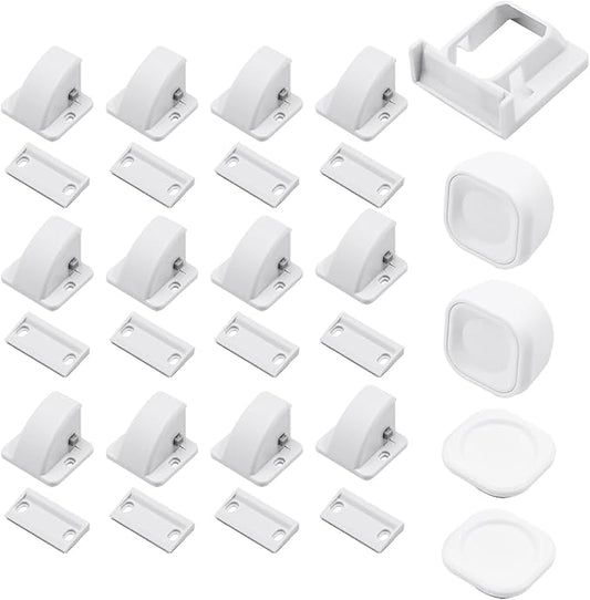 Magnetic Cabinet Locks for Baby Safety, Children Proof Cupboard Drawers Latches, Safe & Easy Install, Multi-Purpose Adhesive No Need for Screws or Tools(12 locks and 2 Keys)