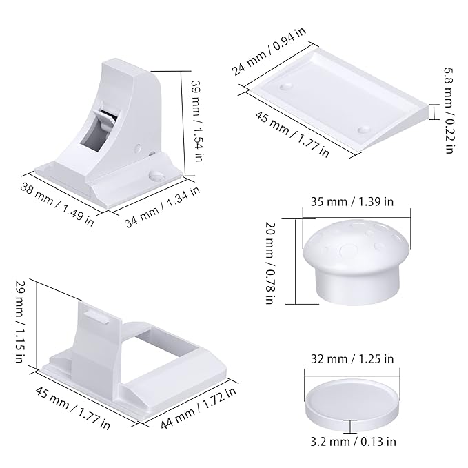 Child Safety Magnetic Cabinet Locks 4 Pack-AOSITE Baby Proofing Magnetic Drawer Locks for Kitchen with Adhesive No Drilling or Screws Fixed, Baby Safety Cabinet Locks