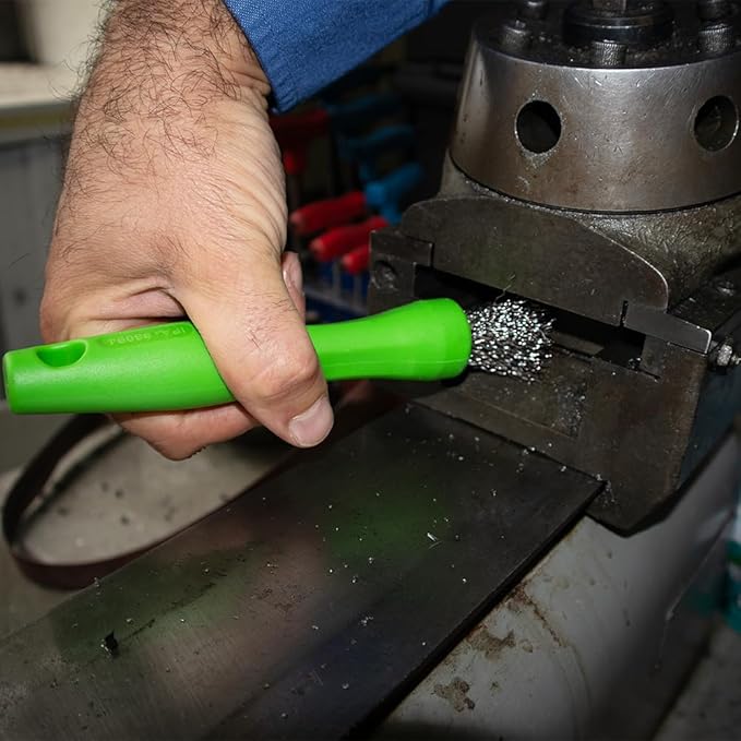 BrushAll® Wire Hand Brush with Ergonomic Handle and Tightly Packed Bristles for Kitchen, Garage, Indoor, Outdoor (Stainless Steel) Patent Pending