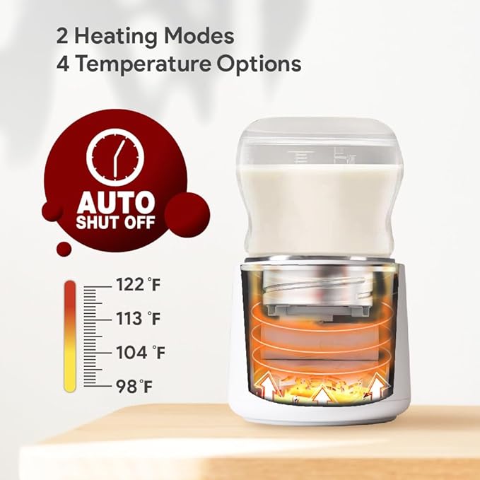 DrBash Portable Bottle Warmer for Travel, Leak-Proof Travel Baby Bottle Warmer with Fast Heating for Breastmilk, Safety Material Baby Bottle Warmer for Dr. Brown, Medela, Tommee Tippee, ComoTomo,