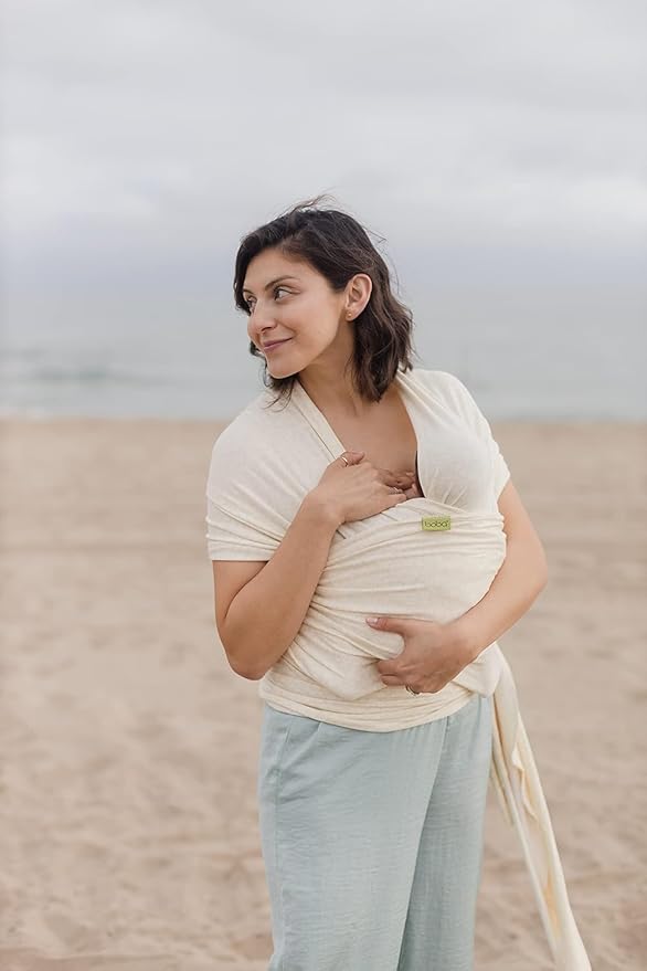 Boba Baby Wrap Carrier – Original Baby Sling Carrier for Newborns (7–35 lbs), Soft, Secure, Hands-Free & Ergonomic, Ideal for Comfortable Bonding, New Parents (Serenity Oat Meadow)
