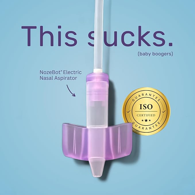 Dr. Noze Best Baby’s First Year Bundle | Pediatrician-Designed Electric Baby Nasal Aspirator with Newborn Nosepiece & 40 Filters | Baby Registry Essential for Congestion Relief
