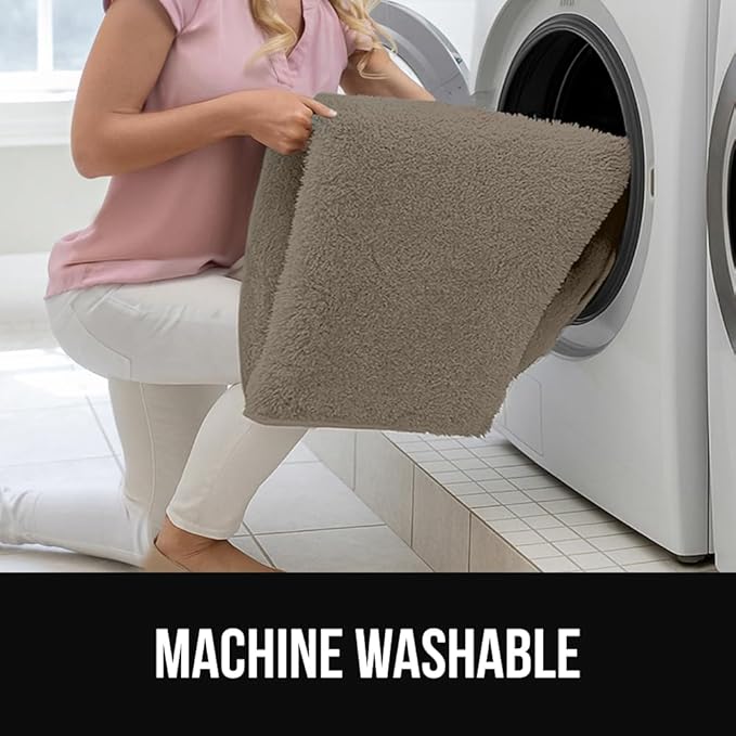 GORILLA GRIP Ultra Soft Washable Area Rug, 8x10, Stain and Slip Resistant Plush Thick Carpet for Bedroom Living Room, No Shed Floor Rugs, Pet Friendly, Dorm Essentials, Kids Nursery Home Decor, Taupe