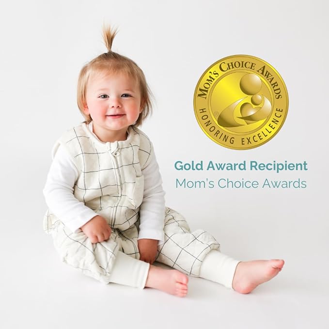 Tealbee Dreamsuit: Toddler Sleep Sack with Feet 3T-4T - 0.8 TOG Lightweight Baby Wearable Blanket for Walkers - Rayon made from Bamboo, Organic Cotton Sleeping Bag - Checkered