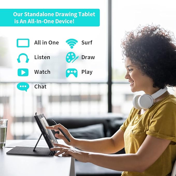 RubensTab T11 Pro Drawing Tablet No Computer Needed,10.1 inch FHD Display,Octa-Core CPU,Pre-Installed Drawing Apps & Tutorials,More Bonus Items for Beginners, Artists, Students