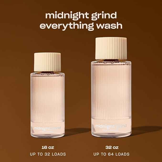 Snif Midnight Grind Laundry Detergent, Bold, Rich Espresso Scent, 64 Loads, Non-Irritating to Skin, Clean, Non-Toxic, Vegan, Cruelty Free, 32oz