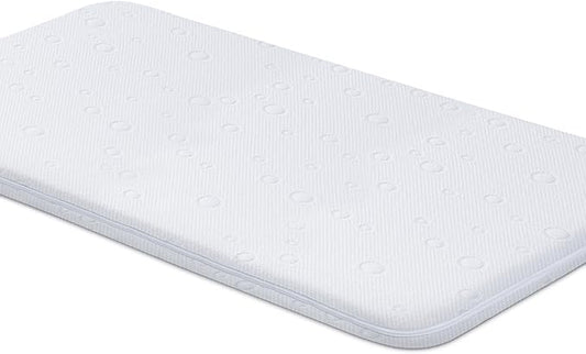 Baby Bassinet Mattress Pad, 47" x 23.6" x 2" Dual Sided Gel Memory Foam Mattress with Breathable Removable Soft Cover Fit for ADOVEL/BabyBond/ELEMARA Bassinet Bedside Crib