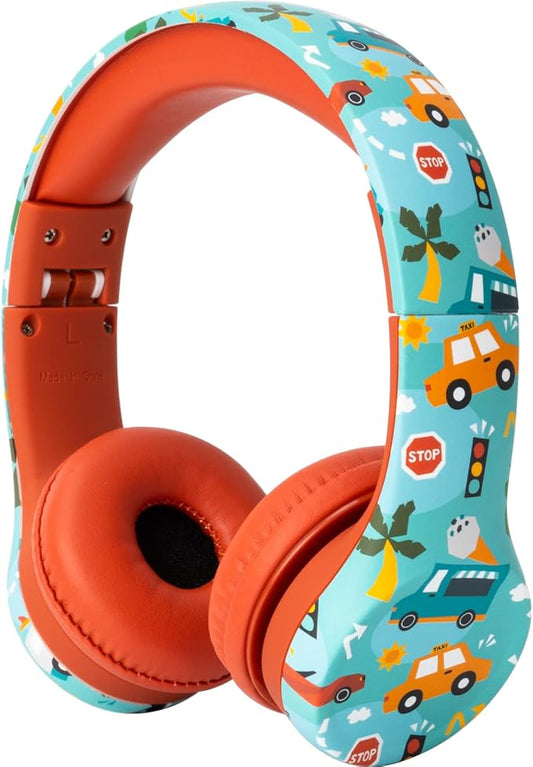 Snug Play+ Kids Headphones – Volume Limited 93dB for Safe Listening – Foldable, Durable Headphones for Toddlers, Boys & Girls – Tangle-Free Cord – Ideal for Travel, School, Tablets - Vroom