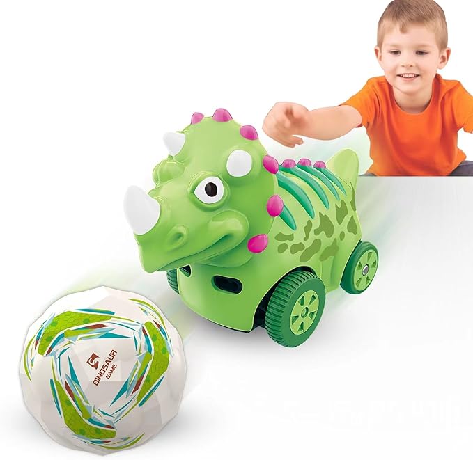 Interactive Dinosaur Toy Car, Electronic Dinosaur Car with Smart Follow Ball and Gesture Control, Rechargeable, Dino Toys for 3 Year Old Boys Girls and Toddlers,Boy Toys Age 3,4,5 and Up