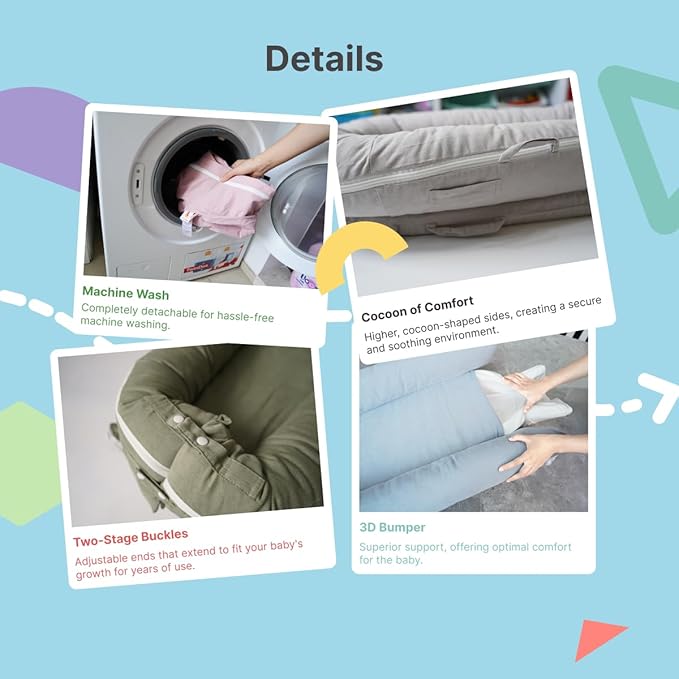 Deluxe Infant Lounger, Baby Nest Cover for Baby Girls & Boys, Newborn Essentials for Baby 0-12 Months, 100% Cotton (Mistyrose)