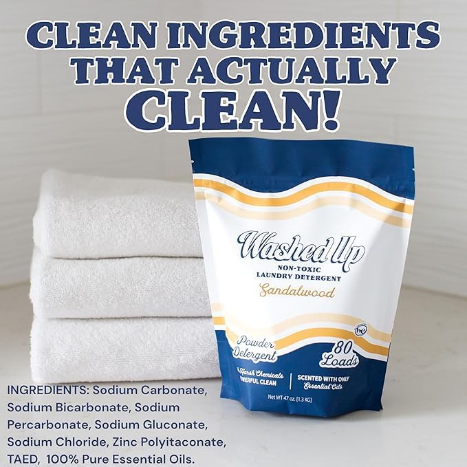 Laundry Detergent Powder | Safe for Sensitive Groups | Powerful Clean | Plant & Mineral-Based | Made in USA